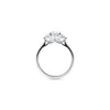 Pear and Round Brilliant Diamond Trilogy Engagement Ring