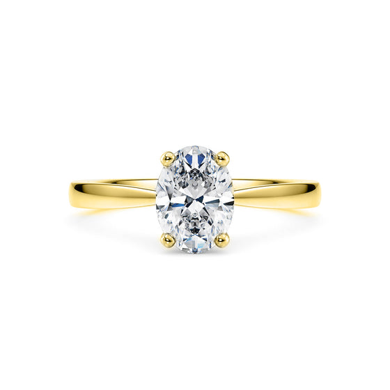 1ct Oval Solitaire Lab Diamond Engagement Ring