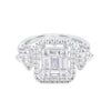Tsarina Baguette and Round Diamond Engagement Ring