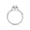 Cushion Cut Diamond Halo Engagement Ring