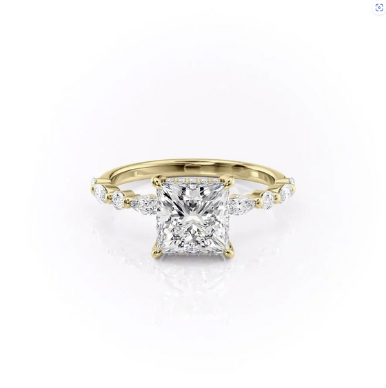 Princess "Cala" Lab Diamond Ring