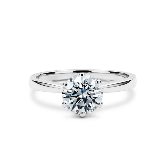 1ct Round Brilliant Solitaire Lab Diamond Engagement Ring