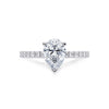 Pear Cut Shoulder Set Diamond Engagement Ring