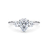 Pear and Round Brilliant Diamond Trilogy Engagement Ring