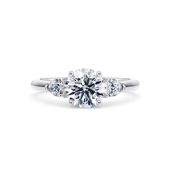 1.75ct Round Brilliant Cut Lab Diamond Trilogy Engagement Ring