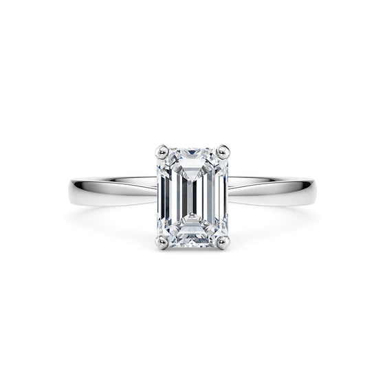 0.50ct Emerald Cut Diamond Solitaire Engagement Ring