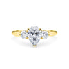 1.50ct Pear Cut Lab Diamond Trilogy Engagement Ring