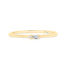 Letter A Morse Code Diamond Stacking Ring