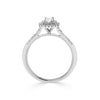 Emerald Cut Double Halo Diamond  Engagement Ring