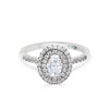Oval Double Halo Diamond Engagement Ring