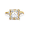 Princess Cut Double Halo Diamond  Engagement Ring