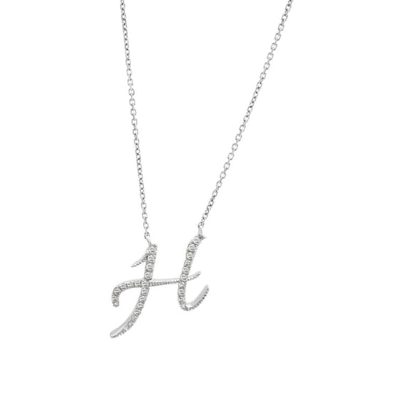 Love Letters - Diamond Initial Pendant H