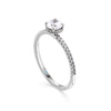 Round Brilliant Hidden Halo Diamond Engagement Ring