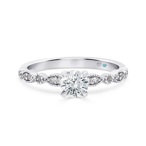 Isabella Vintage Solitaire Diamond Engagement Ring