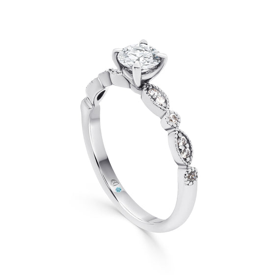 Isabella Vintage Solitaire Diamond Engagement Ring