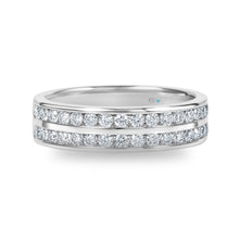  Double Row Channel Set Diamond Ring