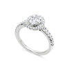 18ct White Gold Round Diamond Cluster Engagement Ring