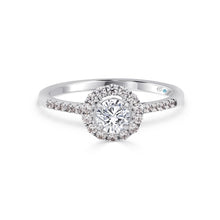  Round Brilliant Diamond Halo Engagement Ring