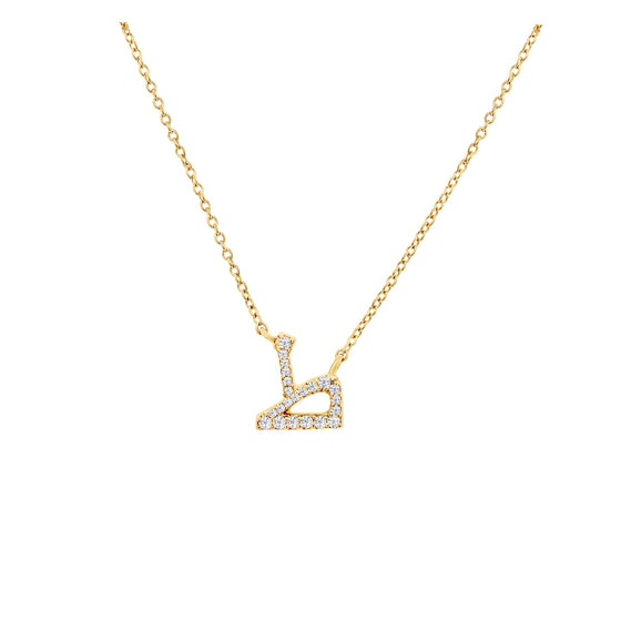 Arabic Diamond Pendant Letter 'T' (Ta)