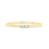 Letter U Morse Code Diamond Stacking Ring