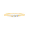 Letter W Morse Code Diamond Stacking Ring