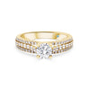 Zahra 3 row Solitaire Diamond Engagement Ring